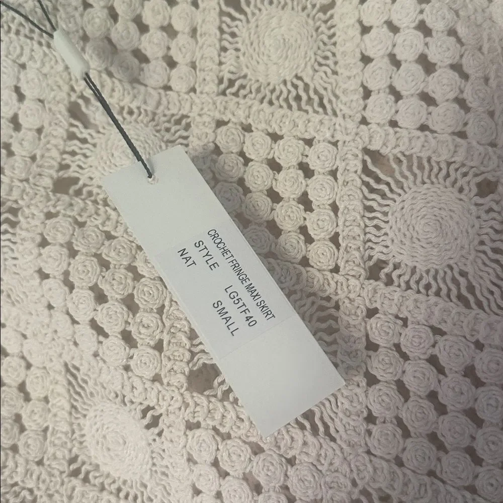 L'AGENCE Majorie Diamond Crochet Cover Up Skirt - Picture 5 of 5